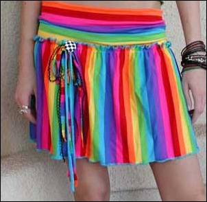 Rainbow mini-dresses of 80's Rainbow mini-dresses of 80's