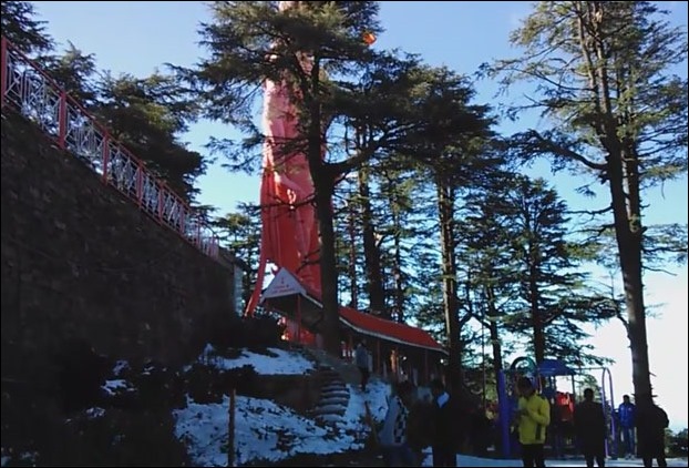 Jakhu Temple of Shimla after snowfall