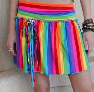 Rainbow mini-dresses of 80's