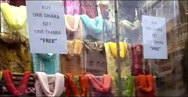 You can find many shops selling traditional khasi dress - dhara in Laitumkhrah  market