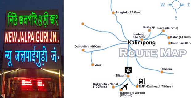 New Jalpaigudi is the pivotal point in Journey via Road or Rail towards Kalimpong