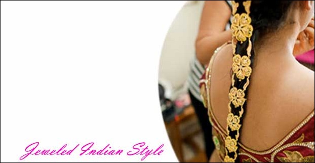 Jeweled Braid Indian Hair Style