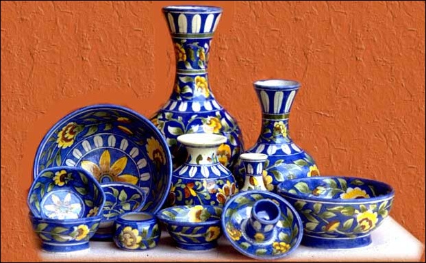Shoppers also go for the famous blue pottery of Jaipur