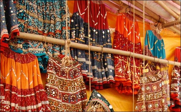 Radiant colors are used in rajasthani fabric