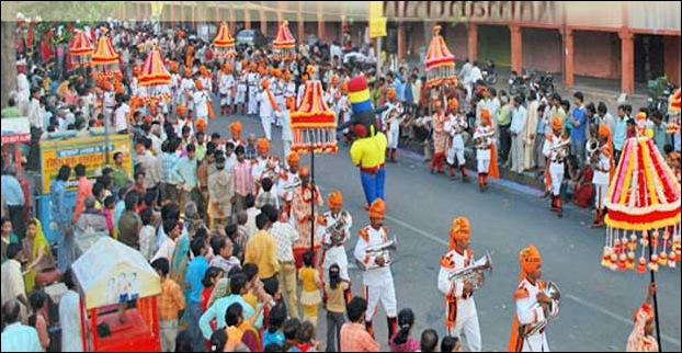 A Gangaur festival procession in Jaipur