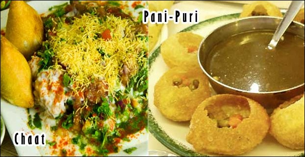 Chaats and Paani-Puri are typical street foods in Mumbai