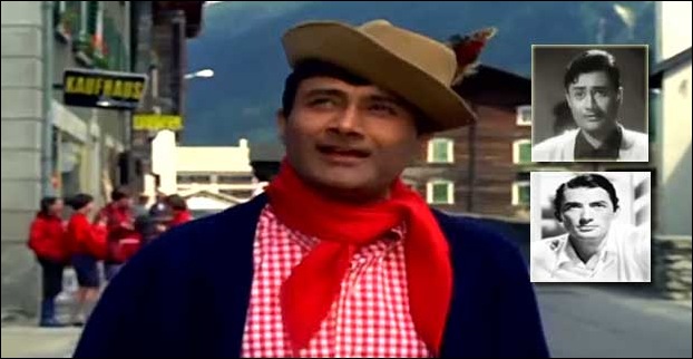 Dev Anand who created his unique style with mannerism , hat and scarf was often compared to Gregory Peck an american actor of 40′