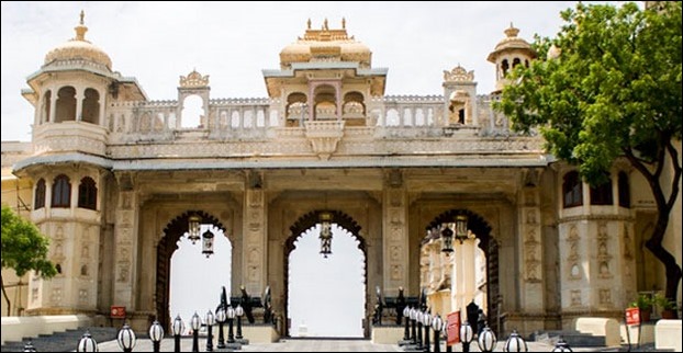 Tripolia Gate is the main entry to Udaipur Palace complex