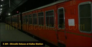 Shivalik Express Train stationed at Kalka Station