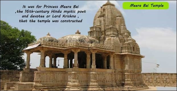 Among several beatiful temples inside the fort Meera Bai Temple is the most famous with a historical significance
