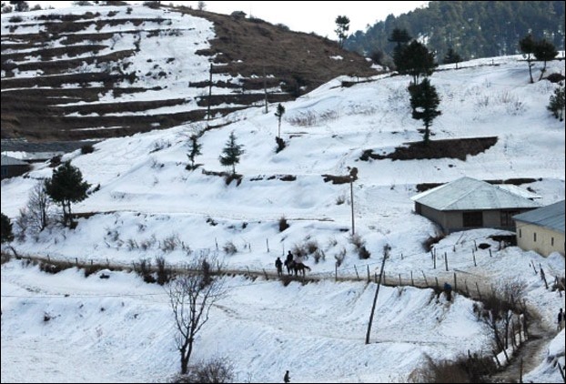 Kufri near Shimla after snowfall