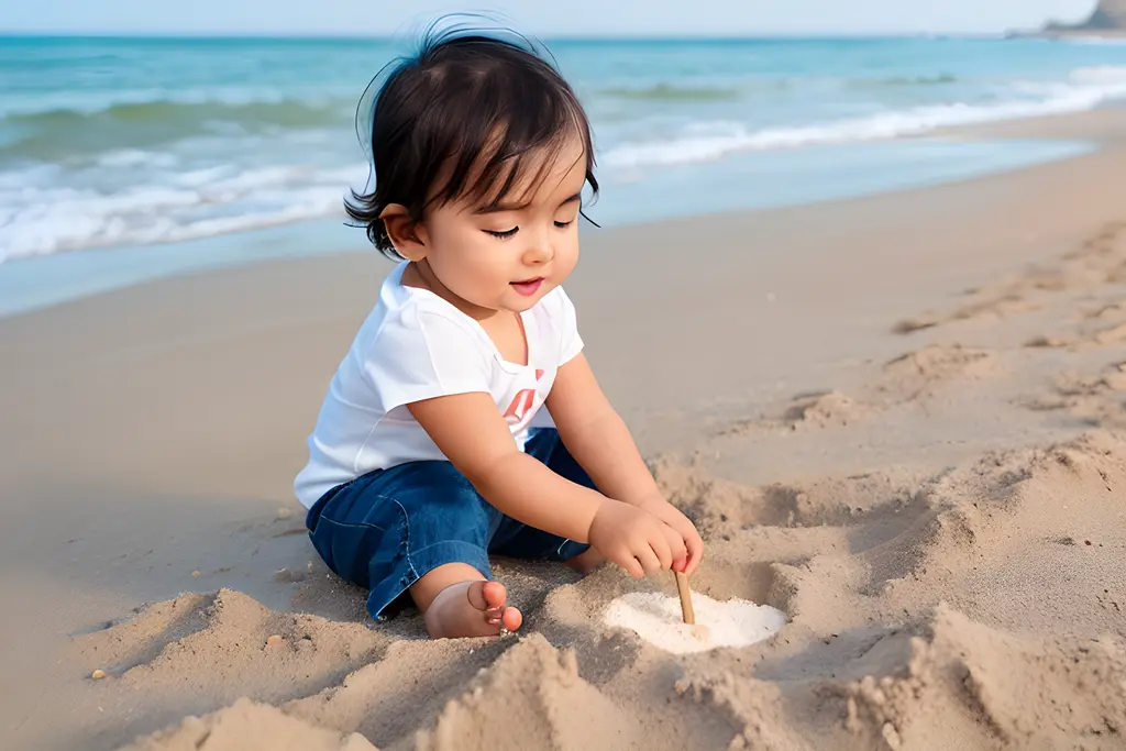 Try to engage your kid in sand free activity for the safety of eyes.