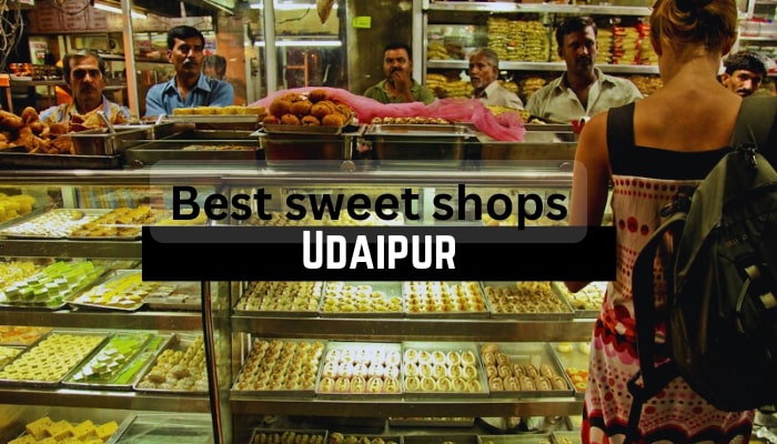 A woman shopping in Udaipur for best sweets