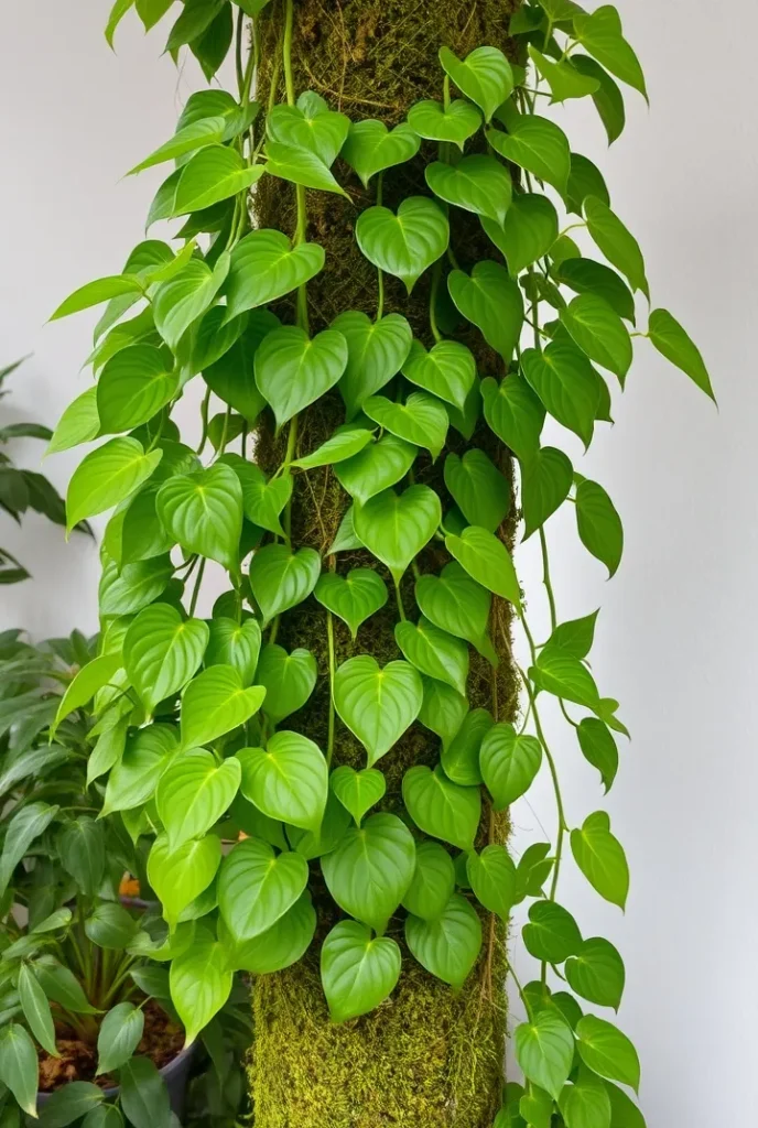 Creative Pothos Climbing Ideas with moss pole
